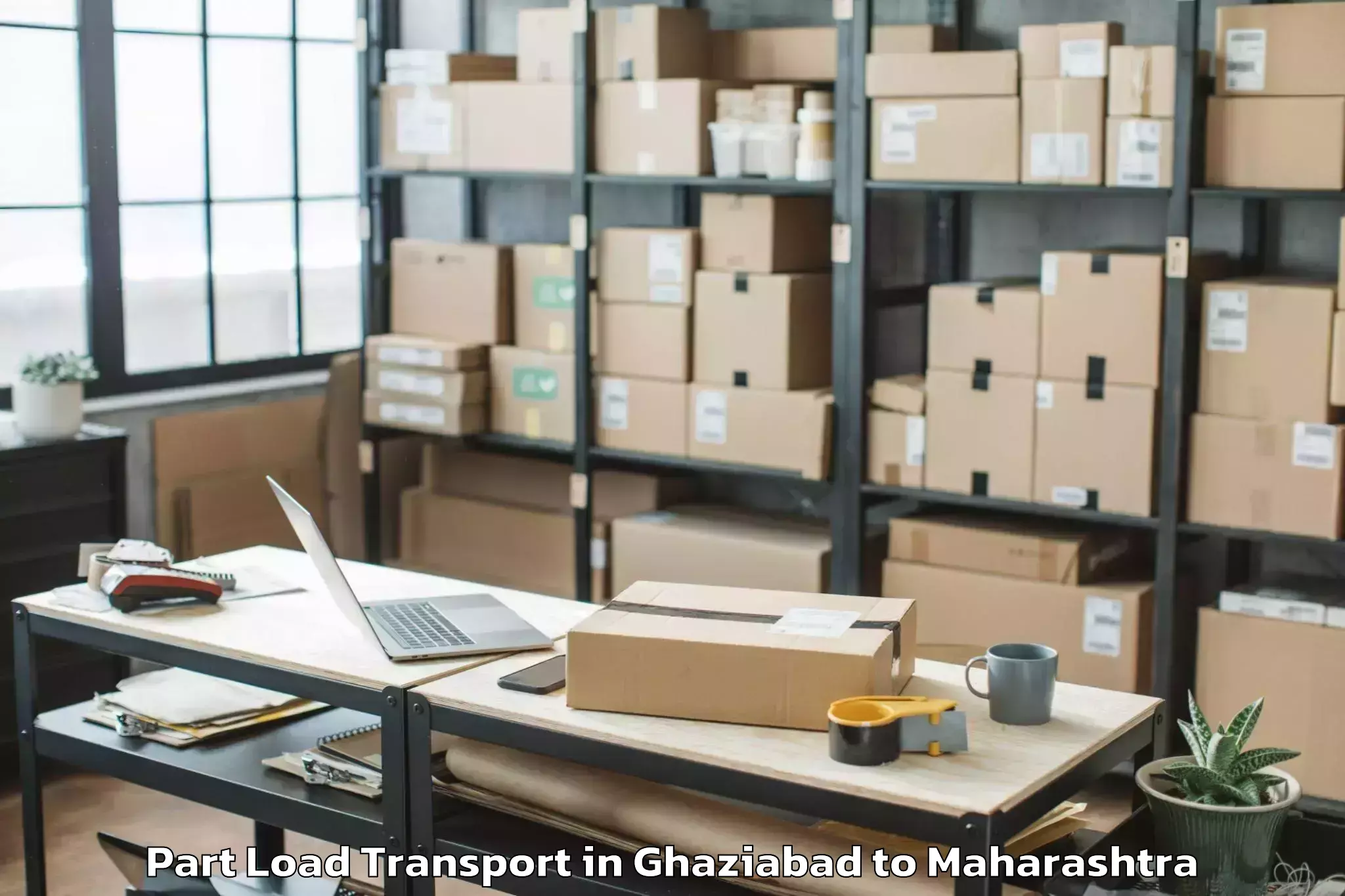 Book Ghaziabad to Alibag Part Load Transport Online